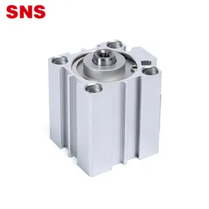 Cilindro de aire compacto estándar neumático de tipo delgado de doble/simple efecto de aleación de aluminio SNS SDA Series