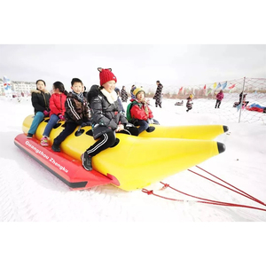 Wintersport Opblaasbare Bananenboot Sneeuw Sleepbare Skibuis Voor Kinderen En Volwassenen - Product Image 1
