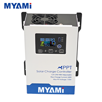 Meilleur prix MYAMi 60A MPPT Contrôleur de charge solaire Buck 60 Ampères 12V 24V 48V avec écran LCD haute efficacité pour système solaire hors réseau