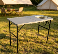 Table de chasse en plastique HDPE de haute qualité pour les fêtes de barbecue en plein air
