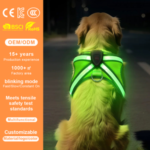 Qcool Rugged Durable Waterproof Outdoor Adventure Heavy Duty Adjustable Strap Ergonomic Comfortable Pet <strong>Walking</strong> LED Pet Harness - Product Image 1