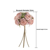 Bouquet de roses artificielles réalistes et douces - Style INS - Fleurs pour décoration de mariage, extérieur et intérieur - Vente en gros disponible