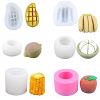 Nouveautés 3D Mangue Fruits Silicone Moule Fondant Chocolat Bougie Moule Gâteau Outils De Cuisson