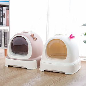 Caja de arena para gatos semiautomática de plástico grande para limpieza de excrementos - Product Image 3