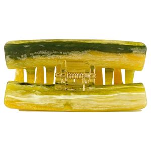 Pinza de Pelo Rectangular de Acetato de Lujo, Diseño de Mosaico de Color Personalizado, Accesorio de Moda Unisex para Cabello Grueso y Voluminoso, Personalizado - Product Image 4