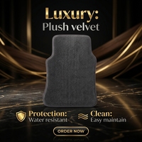 Tapis de sol de voiture en velours pelucheux couleur anthracite, ajustement universel, ensemble complet 5 pièces, imperméables, résistants aux taches, antidérapants