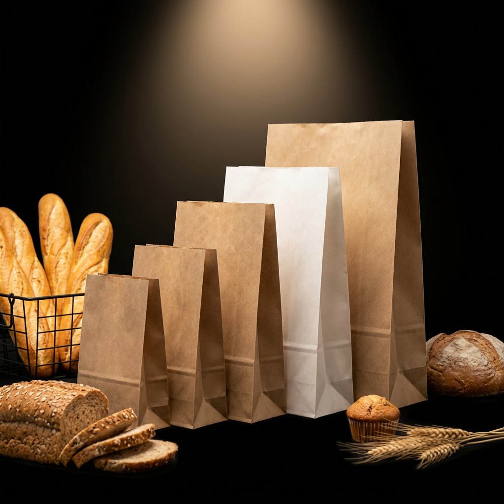 Custom Cheap Food Packaging Brown Kraft Paper Bread Bag, Wholesale Accept Custom Greaseproof FOOD PAPER BAG