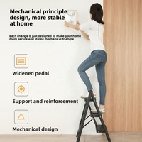 Échelle pliante télescopique intérieure portable moderne à chevrons Escalier d'ingénierie domestique multifonctionnel épaissi