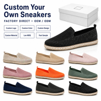 Chaussures plates décontractées en espadrille respirante en maille ajourée pour femmes et hommes, personnalisables OEM/ODM, style pêcheur pour femmes