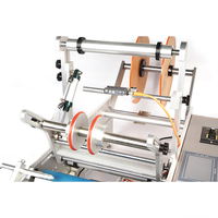 Machine d'étiquetage compacte semi-automatique pour bouteilles rondes, étiqueteuse autocollante pour la production de maquillage, d'huiles essentielles et de parfums