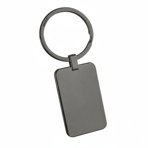 Portachiavi Rettangolare Personalizzato in Metallo Lucidato, Ottone e Lega con Stampa UV Offset ed Smalto, Logo Laser (Senza Scatola) - Product Image 2