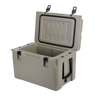 Nouvelle glacière isotherme moderne de 35 L en PE moulé par rotation avec logo personnalisé, écologique, portable, pour aliments, camping et usage extérieur