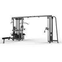 Équipement de fitness professionnel Multi-Jungle 5 stations, machine de musculation multifonctionnelle à câbles 5 stations