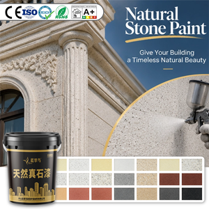Peinture en pierre véritable à texture granitique, effet marbre avec silicone pour travaux de rénovation extérieure d'hôtels (vente en gros) - Product Image 1