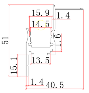 Luz Lineal LED Serie 6000, Canal de Aleación de Aluminio Anodizado, Instalación Superficial/Empotrada, Perfil Oculto, Luz de <span class=keywords><strong>2700K</strong></span> - Product Image 2