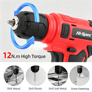 8V Cordless Drill 129-Piece <b>Set</b> Variable Speed Reversible Battery Powered Household Repair <b>Tool</b> - Product Image 2