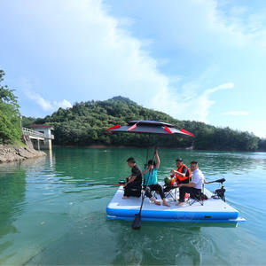 Plateforme flottante gonflable durable <span class=keywords><strong>de</strong></span> style <span class=keywords><strong>loisirs</strong></span>, plateforme flottante en PVC, plateforme <span class=keywords><strong>de</strong></span> pêche, tapis <span class=keywords><strong>de</strong></span> version standard 300*200 avec pompe - Product Image 1