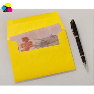 An Toàn Gummed Con Dấu Màu Vàng 5 1/4X7 1/4 Vuông Flap A7 Lời Mời Giấy Phong Bì Cho Thiệp Chúc Mừng Thẻ - Product Image 4