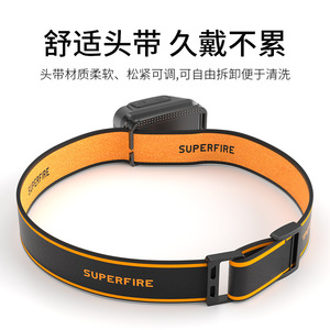 ไฟหน้าแบบ LED ซุปเปอร์ไฟร์ 14500 แบตเตอรี่แบบชาร์จไฟได้แบบพกพาสำหรับวิ่งกลางแจ้งและตกปลา - Product Image 4