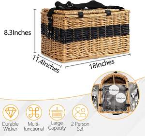 Cesta de Mimbre Drenagem Tejida Cesta Natural de Picnic de mimbre, Cesta de Picnic Cesta al por mayor cestas de Mimbre - Product Image 3