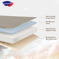 Matelas pliant portable en mousse à mémoire de forme, tailles Twin, Full, Queen, avec housse amovible à fermeture éclair, vente en gros