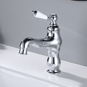 French Retro <b>Basin</b> Faucet <b>Single</b> Handle Deck Mounted Copper Ceramic Valve Hot Cold Water <b>Tap</b> - Product Image 2