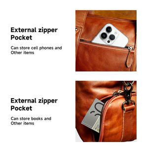 2025 новый продукт дорожная сумка с логотипом под заказ дорожная сумка мужская кожаная сумка для мужчин - Product Image 6