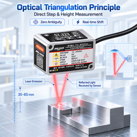 Sensor Perpindahan Laser Presisi LV50 Rentang Pengukuran 50mm Sensor Optik Industri Pabrik Output NPN PNP Analog RS485