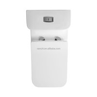 Doublement affleurant en céramique raccord de chasse d'eau monobloc lavage sans rebord wc ensembles de toilette salle de bain