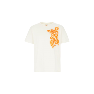 Designer de haute qualité Sundek ivoire imprimé coton t-shirt chemises décontractées Orange Floral Logo imprimé sur le devant - Product Image 1
