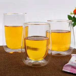 Double-Layer Heat Resistant Glass Coffee Mug Insulated Pineapple Shaped Cup