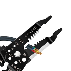 Pelacables 28 en 1, alicates multifuncionales de acero inoxidable para cortar, pelar, crimpar, enrollar y dividir cables, para uso en bricolaje. - Product Image 4
