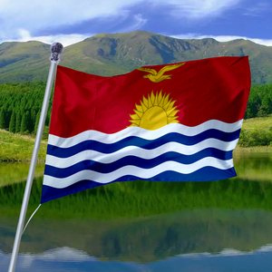 Рекламная продукция, оптовая продажа, высококачественные прочные полиэфирные бандажи из 100% полиэстера 3x5 футов, пользовательский флаг Кирибати - Product Image 3