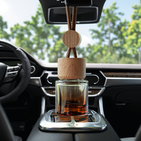 Nouveau diffuseur d'huiles essentielles mat personnalisable 2025 – Désodorisant d'ambiance aromathérapie en verre suspendu avec bouchon couronne pour voiture