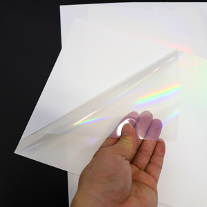 Film adhésif transparent holographique imprimable imperméable, feuille de papier autocollante holographique pour <span class=keywords><strong>imprimante</strong></span>, format A4 - Product Image 2