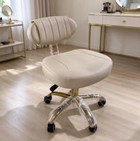 Tabourets de bar pivotants réglables nordiques en cuir rose fantaisie avec dossier, pour salle à manger, extérieur, hôtel, usage domestique, bar, pieds en acier, meubles