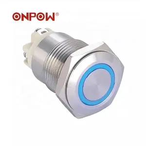 Onpow 30 Years Industry Leader Metal Push Button Switch GQ16F-10E/L/S Dia. 16mm ring illuminated CE ROHS