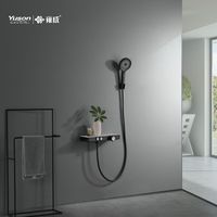 YUSON YS34098-K1 Mat noir salle de bains douche set robinet thermostatique de douche kit pour salle de bains