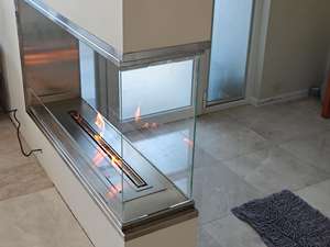 Caminetto Elettrico Intelligente con Bruciatore Automatico a <span class=keywords><strong>Bioetanolo</strong></span>, Caminetto a Etanolo da 48 Pollici - Product Image 1