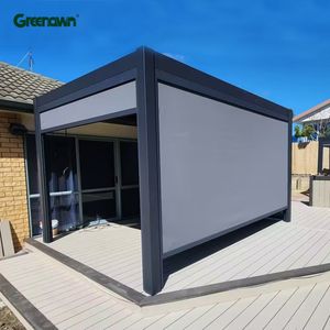Modern otomatik Gazebo Bioclimatica Aluminium alüminyum Louvred çatı veranda gölgeliği - Product Image 1