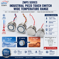 Özelleştirilebilir Anlık 1NO Metal Piezoelektrik Buton Anahtarı, LED Aydınlatmalı, 12mm Montaj Deliği, IP68 Dereceli, 3-24VDC