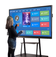 Tableau blanc interactif intelligent JOMETECH personnalisé de 65/75/86 pouces pour l'enseignement scolaire, écran tactile IR 20 points, LCD 4K pour usage au bureau/à l'école