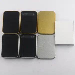 Lighter gift box gold silver black iron box display metal packaging box