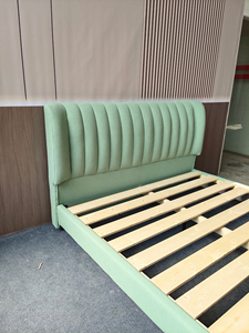 <span class=keywords><strong>Lit</strong></span> rembourré <span class=keywords><strong>de</strong></span> luxe Queen Size Mobilier <span class=keywords><strong>de</strong></span> chambre à coucher moderne en <span class=keywords><strong>tissu</strong></span> avec tête <span class=keywords><strong>de</strong></span> <span class=keywords><strong>lit</strong></span> matelassée et cadre robuste - Product Image 6