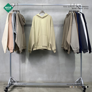 Sudaderas con Capucha y Cuello Redondo Artiemaster <span class=keywords><strong>Essentials</strong></span> de Moda Otoño Invierno 2023, Tejido Grueso de 400g, con Bolsillo, Estilo Holgado, Sudaderas con Capucha <span class=keywords><strong>FOG</strong></span> - Product Image 1