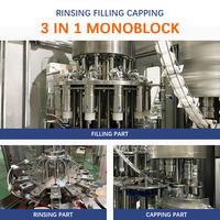 Volledig automatische PLC-gestuurde 3-in-1 rotatiemachine voor gebotteld citroensap, water, thee en dranken, capaciteit 200ml-2000ml, hoge capaciteit