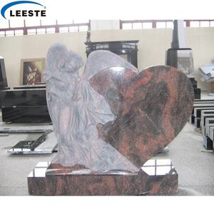 Новый натуральный черный памятник камень гранит в форме сердца надгробие птица - Product Image 6