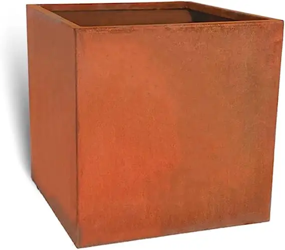 Corten steel garden planters outdoor metal garden pots galvanized metal planter boxes garden flower pots