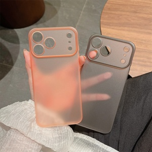 เคสโทรศัพท์ AI Button ultra Thin Matte Hard clear สำหรับ iPhone 17 Pro Max Air, เคสสำหรับ iPhone 17 Pro Max สีส้ม จัดส่งฟรี - Product Image 5