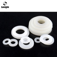 Rondelle plate d'étanchéité en nylon blanc, joint d'espacement, norme DIN M2/M2.5/M3/M4/M5/M6/M8/M10/M12/M14/M16/M18/M20